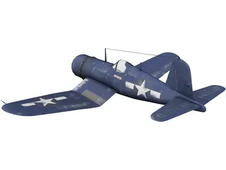Vought F4U Corsair 3D Model preview