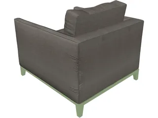 Minotti Armchair 3D Model preview