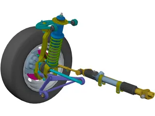 Suspension Front Off-Road 3D Model preview