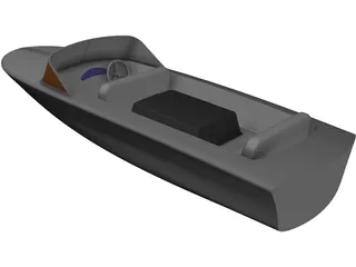 Delfin Fiber-Glass Boat 3D Model preview