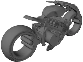 Lo-Rider Motorcycle Concept 3D Model preview