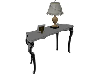 Console with Lamp 3D Model preview