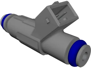 Bosch Fuel Injector 3D Model preview
