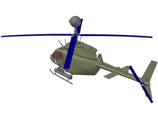 Bell OH-58 Kiowa 3D Model preview