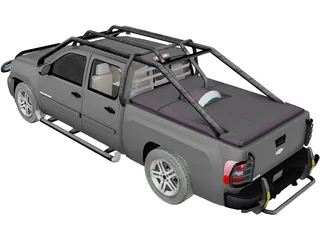 Chevrolet Silverado Crewcab (2007) 3D Model preview