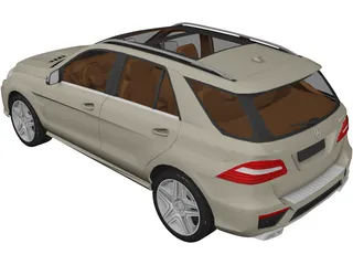 Mercedes-Benz ML63 AMG (2012) 3D Model preview