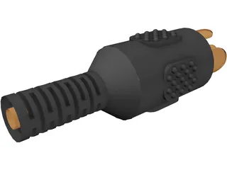 Cinch Connector 3D Model preview