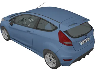 Ford Fiesta Zetec S (2009) 3D Model preview