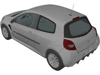 Renaul Clio RS (2007) 3D Model preview