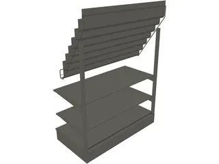 Comic Shelf 3D Model preview