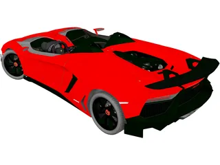 Lamborghini Aventador J Roadster (2012) 3D Model preview