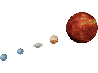 Solar System 3D Model preview