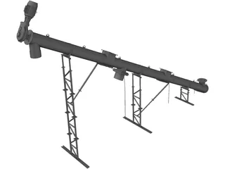 Dust Incline Auger 3D Model preview
