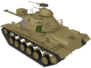M48A3 Patton Main Battle Tank 3D Model preview