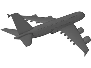 Airbus a380 3D Model preview