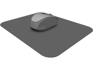 Wireless Mouse 3500 3D Model preview