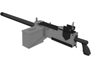 Browning M1919 3D Model preview
