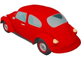 Volkswagen Super Beetle 3D Model preview