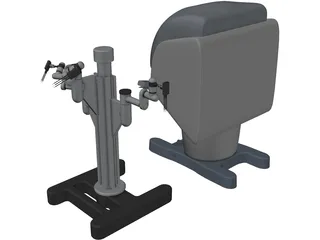 Surgery Robot And Monitor 3D Model preview