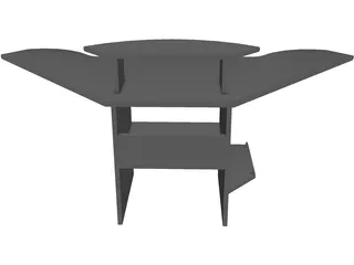 PC Table 3D Model preview