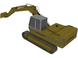 Liebherr Hydraulic Bagger 3D Model preview