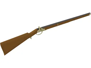Flintlock Rifle 3D Model preview