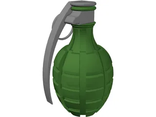 Grenade Pineapple 3D Model preview
