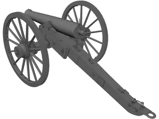 Napolean Cannon 3D Model preview