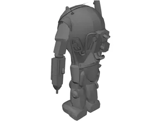 Super Armored Fighting Suit 3D Model preview