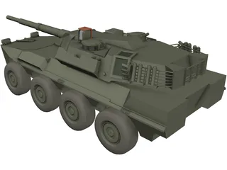 Centauro Tank Destroyer 3D Model preview