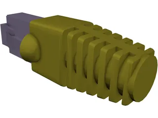 RJ-45 Connector 3D Model preview
