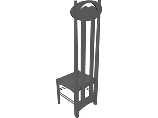 Chair Argyle Charles Rennie Mackintosh 3D Model preview