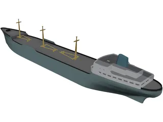 Cargo Ship 3D Model preview