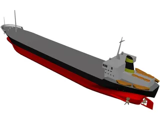 Cargo Ship 3D Model preview