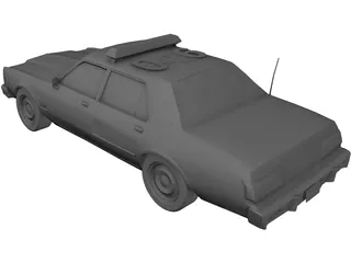 Chrysler LeBaron Police Cruiser 3D Model preview
