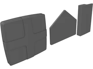 Baseball Bases 3D Model preview