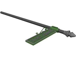 Mardi Gras Sign 3D Model preview