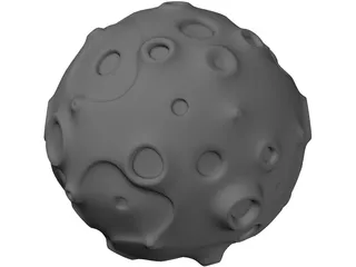 Toon Asteroid 3D Model preview