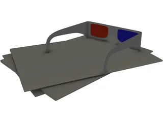 3D Glasses 3D Model preview