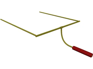 American Football Goal Post 3D Model preview