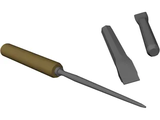 Chisels 3D Model preview