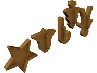 Xmas Cookie Cutters 3D Model preview
