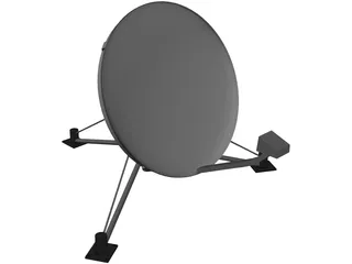 SATCOM Dish 3D Model preview