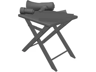 Table Directors and Script and Megaphone and View Lens 3D Model preview