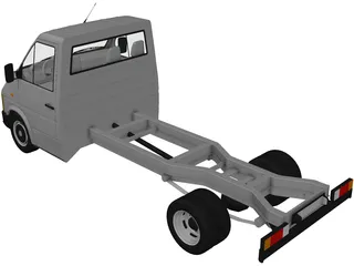 Volkswagen LT Single Cabin 3D Model preview