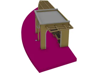 Garden Pergola 3D Model preview