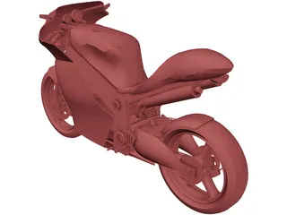 Motorcycle Sport 3D Model preview