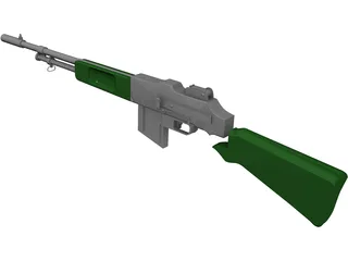 Browning Automatic Rifle 3D Model preview