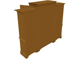 Entertainment Center 3D Model preview
