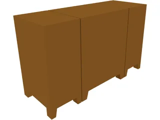 Entertainment Center 3D Model preview